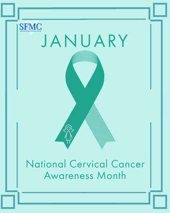 a blue ribbon which represents cervical cancer 